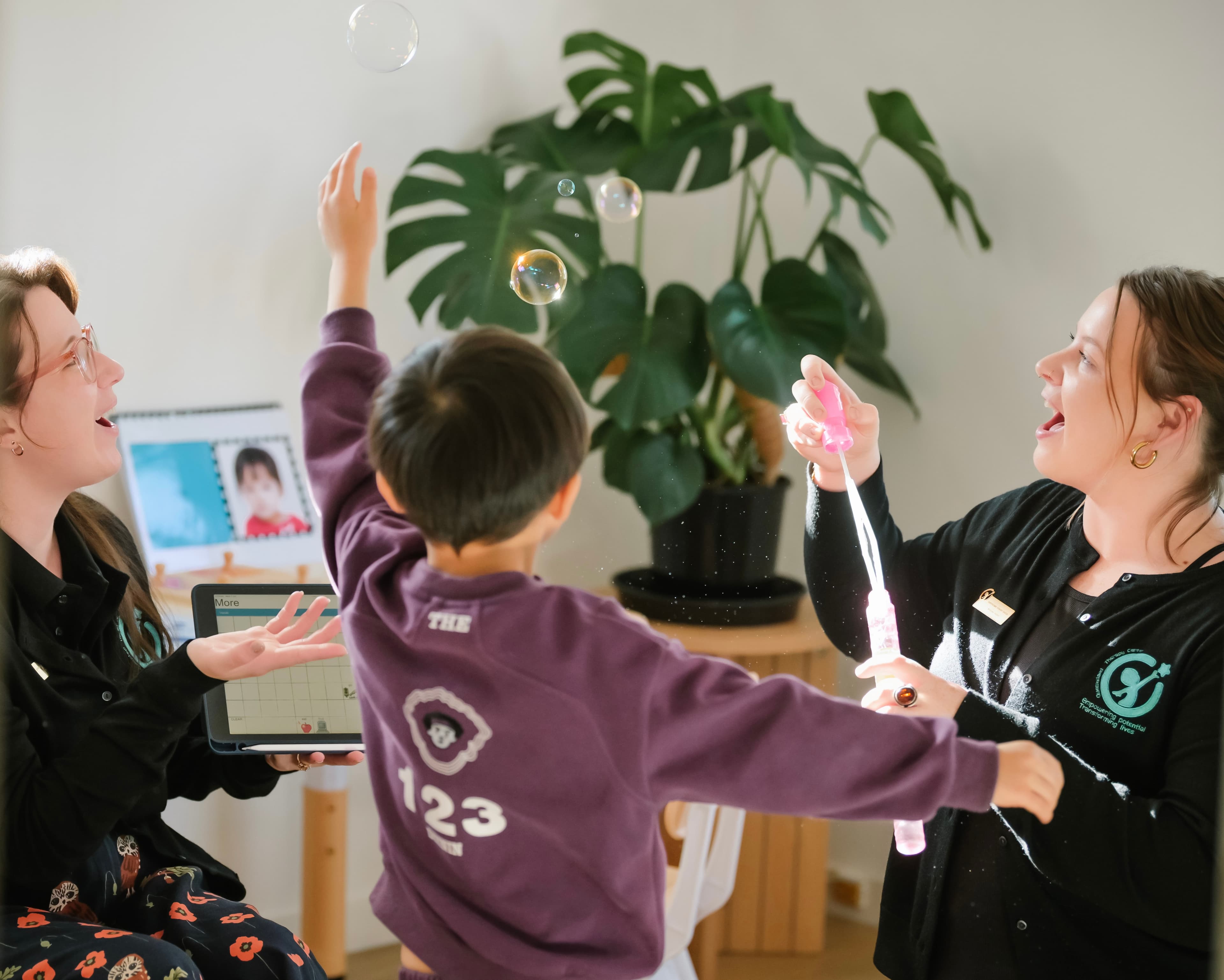 Queensland Therapy Centre therapist with child